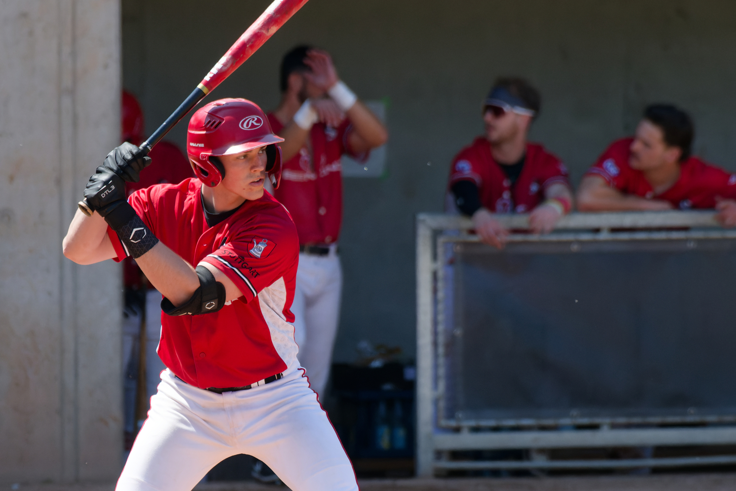 Mit seinem ersten Homerun der Saison brachte Moritz Köhler die Reds im 2. Spiel gegen Regensburg auf die Siegerstraße. (Foto: Iris Drobny)